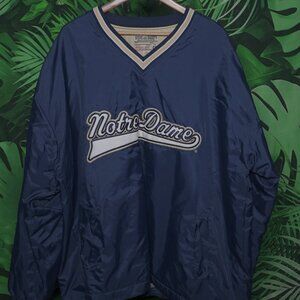 VINTAGE NOTRE DAME UNIVERSITY VARSITY PULLOVER JACKET MENS XXL